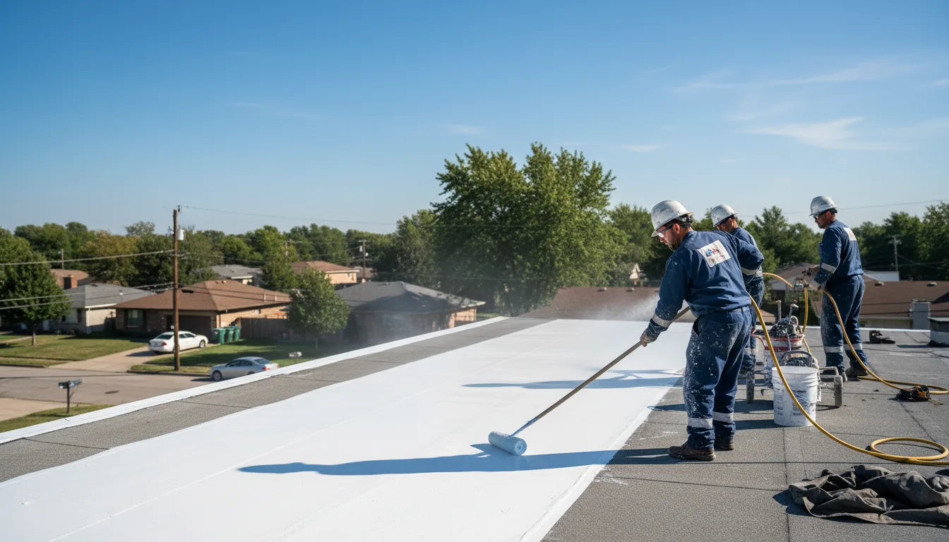 Commercial roof coating in Darien, IL near me